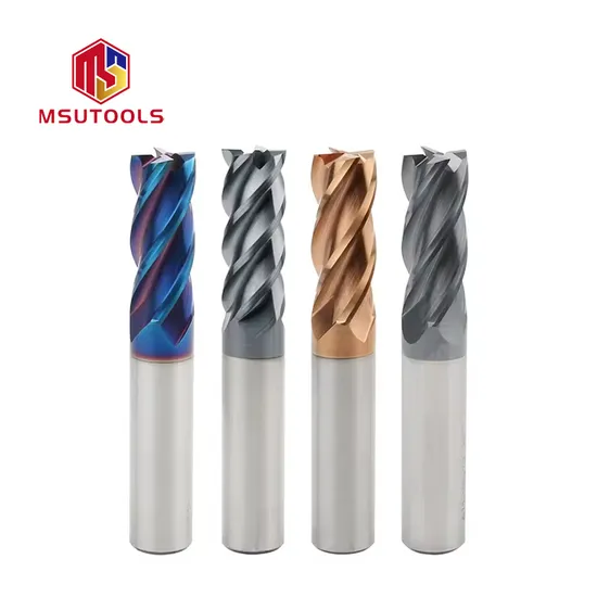 Cutting Tool HRC55 60 65 70 Square 3/8 1/2 Carbide Mole Cutters for Steel Aluminum 1/2" 1/4 Inch 4 Flute End Mill